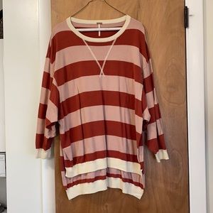 Free People striped oversized sweater